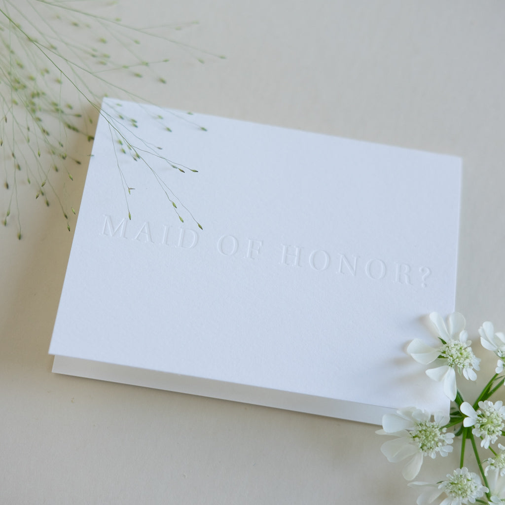 Maid of Honor card
